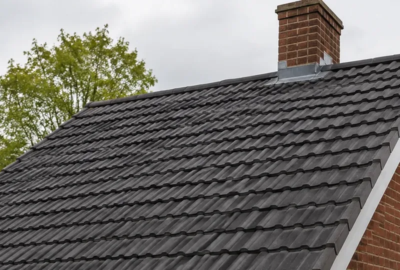 Illustrative pitched tiled roof